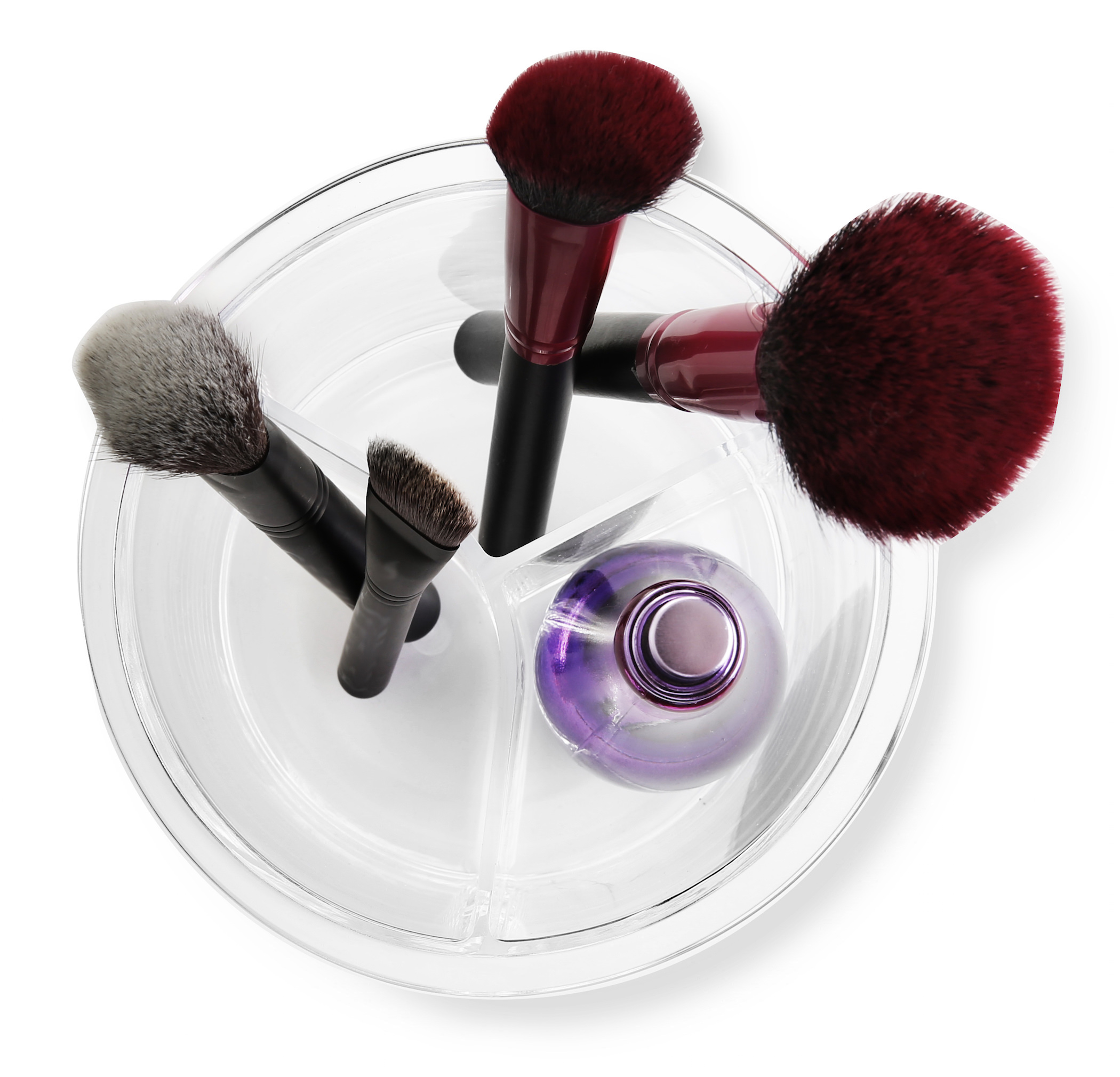 BINO The Triad' 3 Compartment Acrylic Makeup and Jewelry Organizer