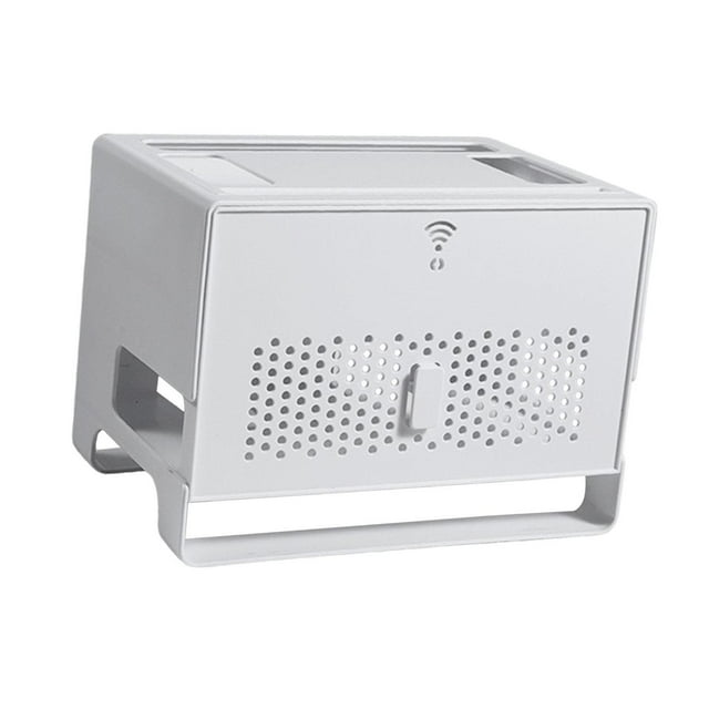 Caja de almacenamiento para enrutador, organizador de escritorio, caja de regleta independiente, ocultador de cables Gris