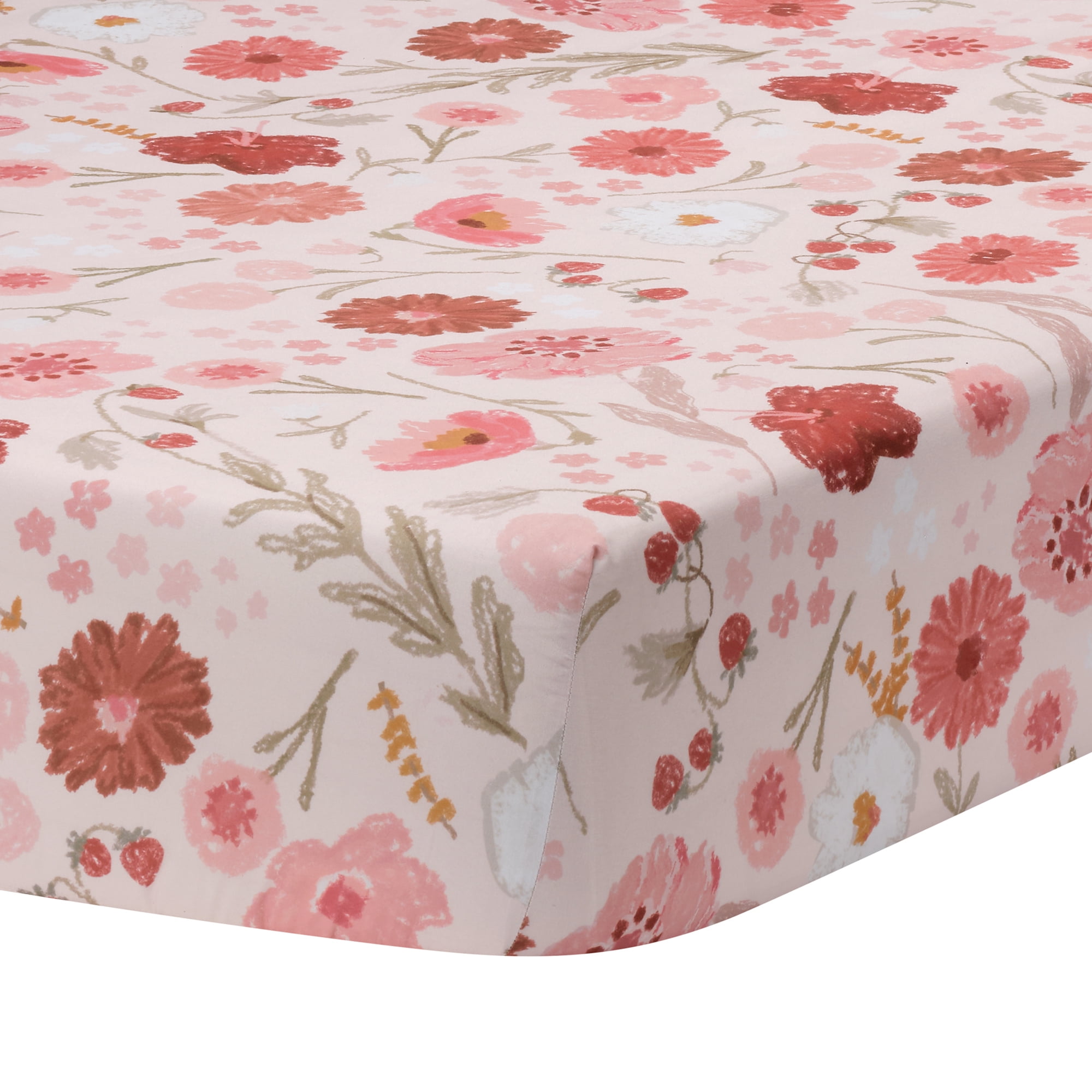 Bedtime Originals Flower Power 3-Piece Floral Baby Nursery Crib Bedding Set