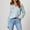Light Blue, variant on Women'S Chambray Button Down Shirt, Long Sleeve Cotton Blouse, Long Jeans Tunic Top, Casual, Neck, Chambray Shirt Extra Large for Women, Chambray V Neck Tunic, Chambray Shirt for Women