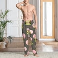 thumbnail image 5 of Uemuo Avocado Lovers Pattern Men's Wide Leg Palazzo Lounge Pants with Pockets Light Weight Loose Comfy Casual Pajama Pants-XX-Large, 5 of 9