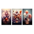 thumbnail image 2 of Designart "Cosmic Flux Abstract Multiverse Metamorphosis" Abstract Shapes Wall Art Set Of 3 - Transitional Orange Gallery Wall Set For Home Decor, 2 of 6