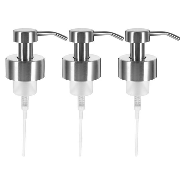 Shisuyan 3 Pcs Pompe de Remplacement pour Distributeur de Shampooing Distributeur de Savon en Acier Inoxydable