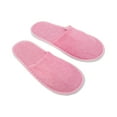 thumbnail image 2 of Unique Bargains 1 Pair Disposable Slippers Foldable Linen Closed Toe Slippers Hotel Slippers for Family Pink, 2 of 5