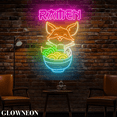 thumbnail image 4 of Glowneon Fox Ramen Japanese Noodles Neon Sign, Ramen Restaurant Decor, 4 of 5