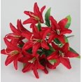 thumbnail image 1 of Un único ramo artificial de orquídeas serpiente de 10 cabezas y lirios - un accesorio de decoración for salón de boda, flor artificial, flor de seda., 1 of 2