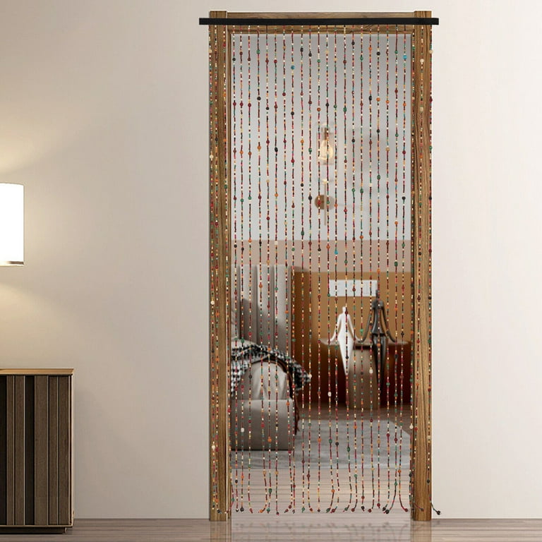 Miumaeov Natural Door Beaded Curtain Wood Doorway Beads Bamboo Like Window D 90 180cm Com