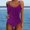 Purple, variant on Baqcunre Cute & Flattering Ruffle Swimwear: Women's Tummy Control Bathing Suit for All Shapes, 1 Pc One-Piece Swimwear Hot Pink S