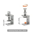 thumbnail image 3 of Uxcell Stainless Steel C-Clamp with 47mm Wide Jaw Opening for Woodworking Welding Building, 3 of 5
