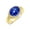 Blue Star Sapphire, variant on Rings for Women 14K Yellow Gold Ring 12X10MM Gemstone & Diamonds Great Ring for Middle or Pointer Finger October Onyx Jewelry Size 12