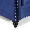 thumbnail image 4 of GDF Studio Anders Tufted Chesterfield Velvet 3 Seater Sofa, Midnight Blue and Dark Brown, 4 of 11