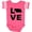 Football Pink and White, variant on Inktastic Love Nebraska Boys or Girls Baby Bodysuit