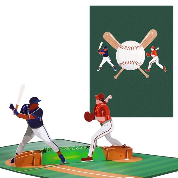 Tarjeta de felicitación CNLITIHEKA con diseño de béisbol desplegable para el Día del Padre, 3D