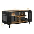 thumbnail image 3 of Demi Bonn 55" Cat House for Indoor Cats with Tempered Glass, Transparent Cat Playpen Cat Condo for Large Cats, Black, 3 of 12