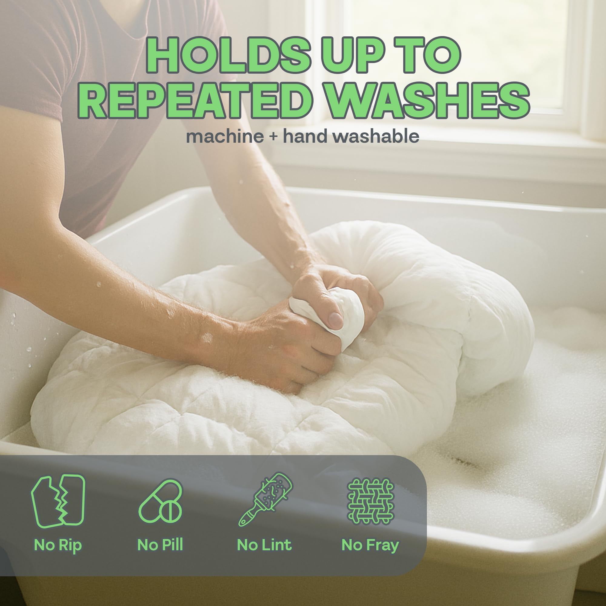 Sacred Thread Reversible Bamboo Comforter - Soft & Lightweight - Down Alternative Filling, Cooling