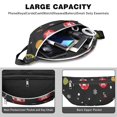 thumbnail image 4 of Fanny Pack Black Christmas Ornament Pattern Waist Pack Bag,Running Cross Bag,Waterproof Large Fanny Packs for Women Men for Travel Running Hiking Cycling, 4 of 6