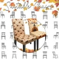 thumbnail image 5 of Thanksgiving Chair Covers Set of 4 Fall Turkey Dining Chair Covers for Party Kitchen Removable Fall Seat Covers for Chairs Thanksgiving Decorations, 5 of 7
