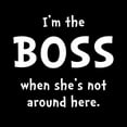 thumbnail image 3 of CafePress - Im The Boss Shes Not Around Men's Dark Pajamas - Men's Dark Loose Fit Cotton Pajama Set, 3 of 7