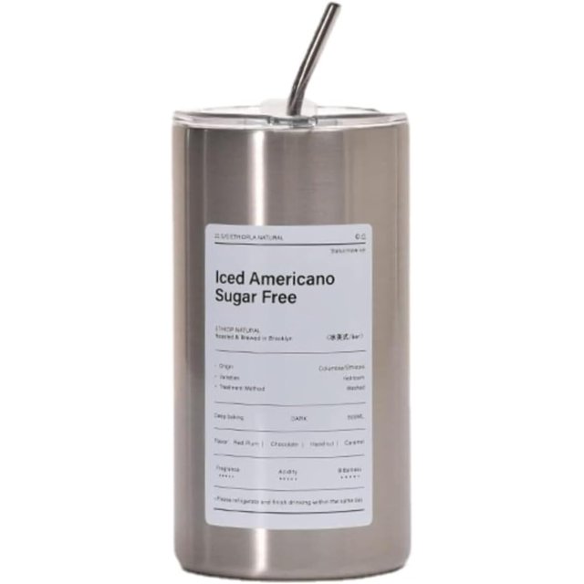 HAHADAXA Stainless Steel Tumbler with Lid and Straw Travel Coffee Mug for Men Women,Creative Iced Americano Insulated Tumbler Coffee Cup (20oz,Beige)