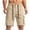 Khaki, variant on Stamzod Cargo Shorts for Men Elastic Waist Summer Casual Work Short with Multi Pocket Mens Clothes Navy L