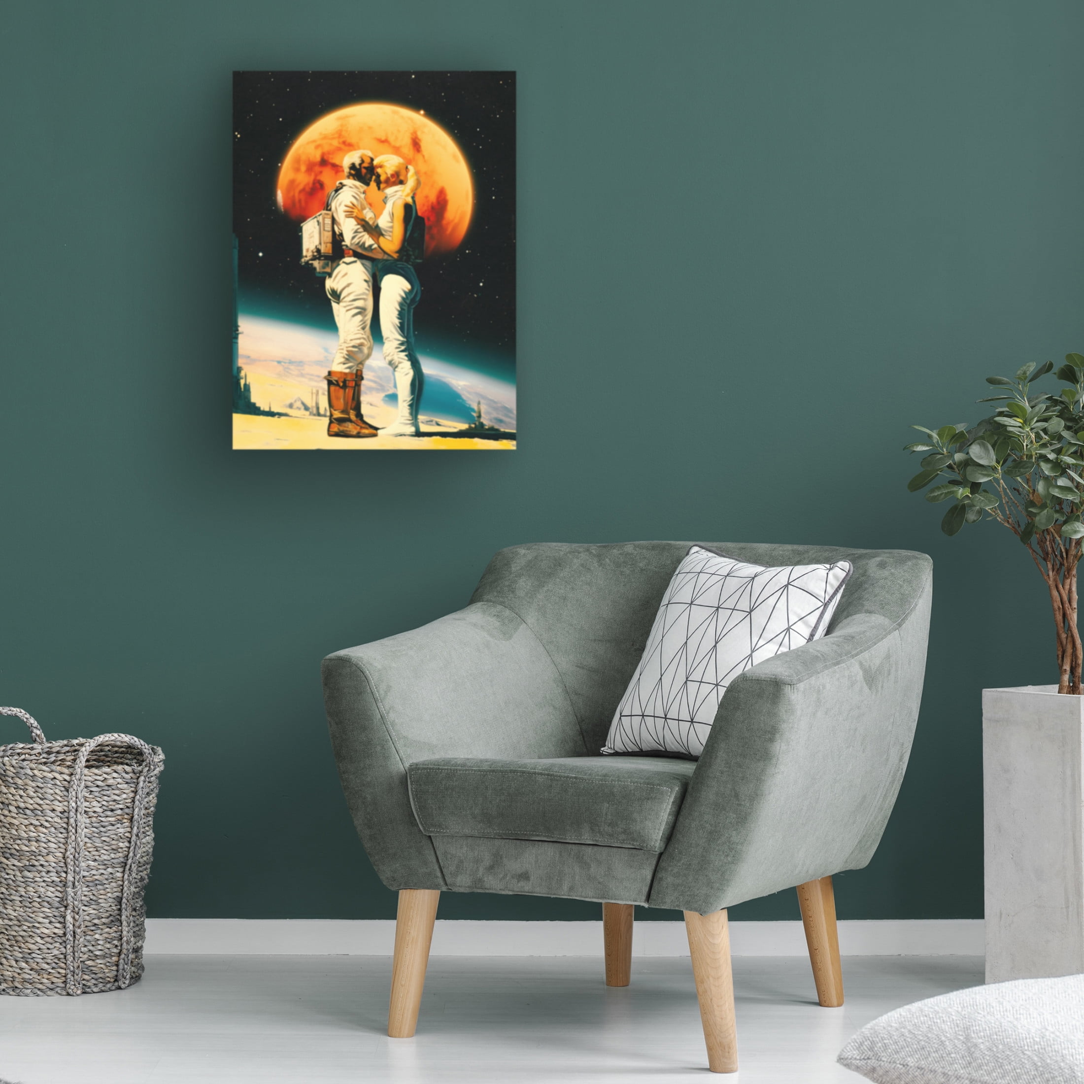Trademark Fine Art Taudalpoi Intergalactic Love Canvas Wall Art