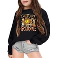 thumbnail image 2 of Tisuna Toddler Crewneck Back To School Sweatshirts Girls Breathable Cartoon Print Sweatshirt Teen And Youth Daily Party Long Sleeve Tops Clothes Size 3-4 Years, 2 of 4