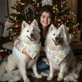 thumbnail image 4 of Dog Bandana 2 Pack,Pastel Princess Flower Pattern Bandanas for Dogs,Cat Bandana,Small/ Large Dog Bandana 2 Size,Dog Bandanas, 4 of 6