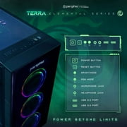 Periphio Terra Gaming PC Desktop Bundle, AMD Ryzen 5 with Vega Graphics for 1080p PC Gaming, 16GB RAM, 1TB NVMe Storage, Windows 11 Gaming Computer