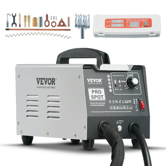 VEVOR Stud Welder Dent Repair Kit, 1.8KW Spot Welder Dent Puller with Auto/Manual Welding & 7 Versatile Modes, 110V Auto Body Spot Welding Dent Puller Machine for Car, Truck Dent Repair