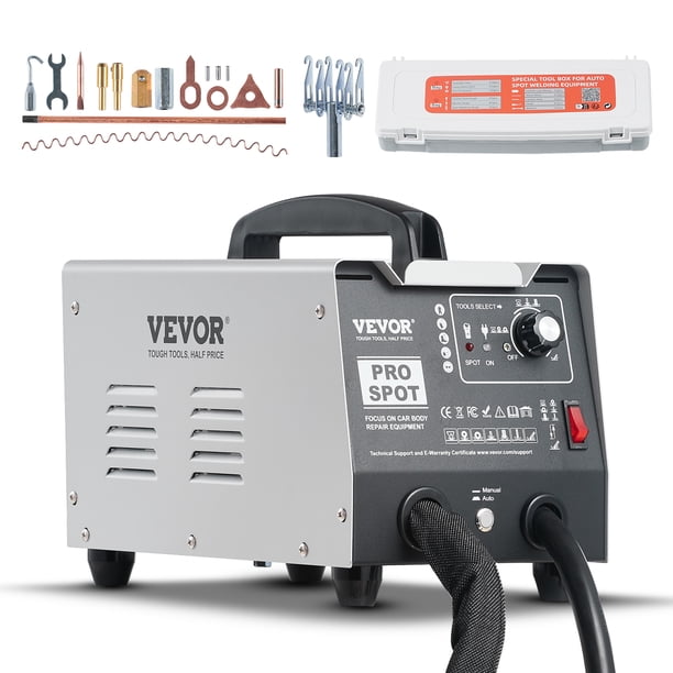 VEVOR Kit de reparación de abolladuras con soldador de pernos VEVOR Soldador de puntos automático/manual Extractor de abolladuras 7 modos