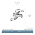 thumbnail image 2 of MOEN L4625 Chateau 4 in. Centerset Single Handle Low-Arc Bathroom Faucet with Metal Drain Assembly in Chrome (3/8" Compression), 2 of 2