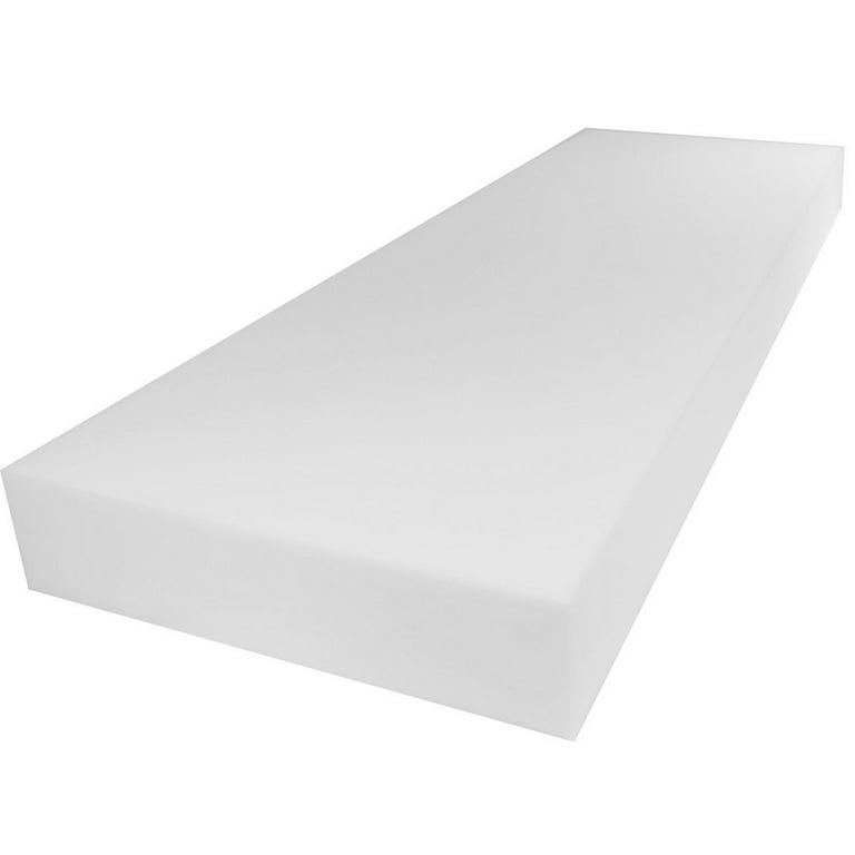 Foamy Foam High Density 4 inch Thick, 24 inch Wide, 24 inch Long Upholstery Foam, Cushion Replacement