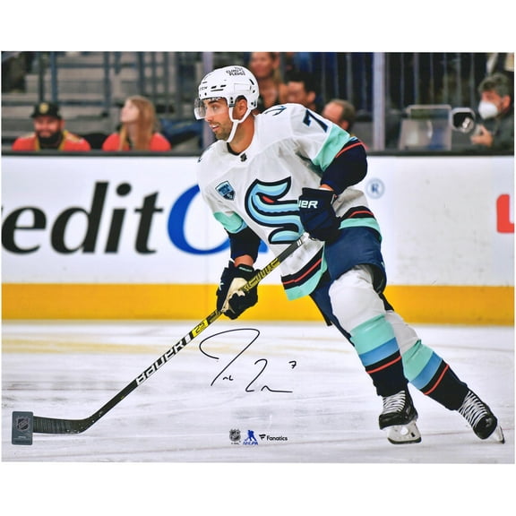 Jordan Eberle Seattle Kraken Autographed 16" x 20" First Game vs. Las Vegas Golden Knights Photograph - Fanatics Authentic Certified