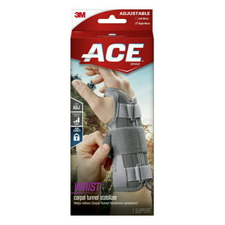 ACE Brand Adjustable Compression Wrist Support, Black – One Size Fits Most  