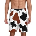 thumbnail image 2 of Daiia Brown Black Cow Mens Woven Stretch Pajama Short,Short Pajama Pants-X-Large, 2 of 9