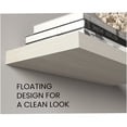 thumbnail image 4 of White Washed Floating Shelves Set of 2, 31.5 Inch Modern Wall Shelves with Hidden Brackets for Living Room, Bedroom, Bathroom Storage and Decor, 4 of 8