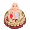 thumbnail image 3 of Adorno de Buda Maitreya con detección de luz solar, ventilador mecedor, estatua de Buda Maitreya de la suerte de plástico para consola central de coche, mostrador de caja de escritorio, 3 of 15