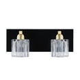 thumbnail image 5 of Aspen Creative 62322, Bathroom Vanity 2 Lights Fixture, 13-7/8" W x 5-5/8" H x 5-1/4" E, Matte Black & Warm Brass Finish, Bulb Not Included, 5 of 8