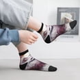 thumbnail image 2 of Pofeuu White Red Cat Couple Print 30cm Socks, Adult Running Hiking Socks for Youth and Adult, 2 of 7