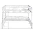 thumbnail image 6 of Leumius Full XL over Queen Bunk Bed,Heavy Duty Metal Bunk Beds for Adults and Kids,Floor Bed Frame with Ladder and Safety Guardrails, Easy Assemble,White, 6 of 11