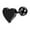 Black, variant on 1Pc Stainless Steel Love Heart Ear Helix Cartilage Body Piercing Earrings St-Silver