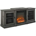 thumbnail image 3 of 60" Classic Tiered Top Fireplace TV Console - Slate Grey, 3 of 5