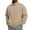 Khaki, variant on Zip Up Hoodie Men Fall Plain Mock Neck Sweatshirts Fleece Full-Zip Hoodie for Men Loose Casual Jacket Fall Winter Workout Clothes