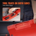 thumbnail image 5 of Mechanic Plastic Creeper, 36-Inch, 350 lbs Capacity Automotive Rolling Garage Creeper with Molded Ergonomic HDPE Body Padded Headrest & Dual Tool Tray, 5 of 12