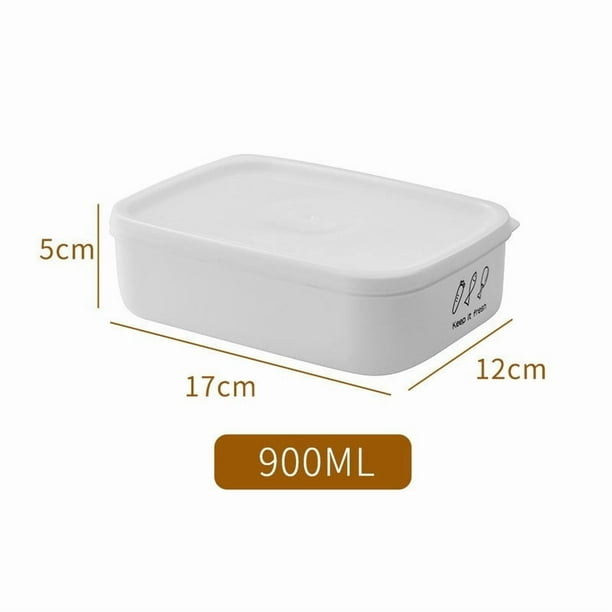 Fiambrera térmica sellada de plástico para el hogar | Capacidad de 700 ml a 900 ml | Apto para microondas y refrigerador | Recipiente apilable para conservar la frescura | Almacenamiento de