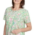thumbnail image 4 of Alfred Dunner Womens Petite Abstract Scroll Crew Neck Top, 4 of 4