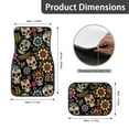 thumbnail image 6 of HUIACONG Sugar Skull Car Floor Mats for Women Steering Wheel Cover Car Accessories Interior for SUVs & Trucks Easy to Install Driver Seat, Passenger Seat and Rear Car Seat Covers Set, 6 of 8