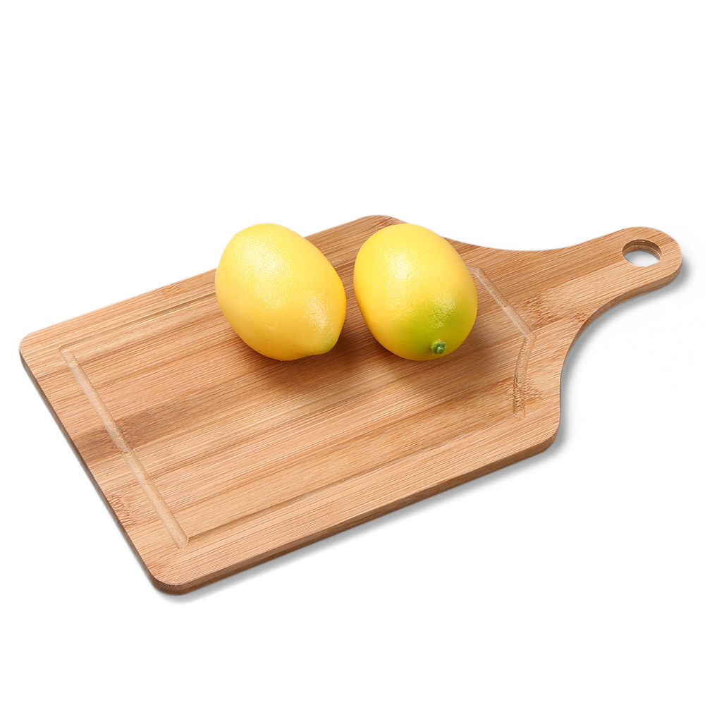 Bamboo Chopping Block Pizza Plate Natural Cutting Board Kitchen