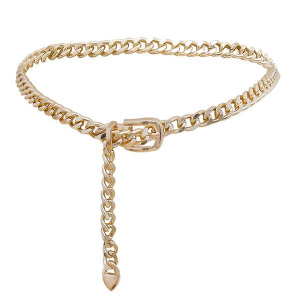 Cadena de cintura para mujer, cadena de Metal Punk para el cuerpo, decoración Retro, 1 ud.