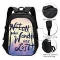 thumbnail image 3 of Balery Not All Those Who Wander Are Lost Print USB Charging Backpack for Men and Women - Water-Resistant, Anti-Theft Laptop Backpack with USB Port for Travel, Work, School, and College, 3 of 7